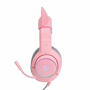 ONIKUMA K9 Pink RGB žaidimų ausinės