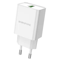 Įkroviklis Borofone BN5 18W USB-A baltas