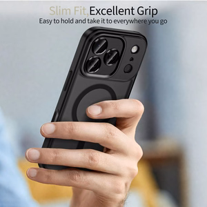 Tech-Protect MagCam MagSafe dėklas telefonui iPhone 17 Pro - matinė juoda