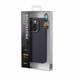 Benks Magnetinis Armor Pro Kevlar dėklas Metalinis rėmas 600D (D065) Iphone 16 Pro juodas (Kameros valdymo mygtukas)