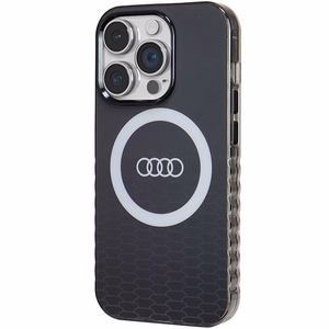 Audi IML Big Logo Magnetinis dėklas iPhone 14 Pro - juodas