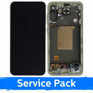 LCD ekranas suderinamas su Samsung A556 A55 5G su rėmeliu / Lemon / (Service Pack)