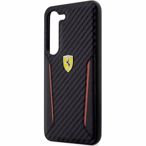 Ferrari FEHCS23MNPYK S23+ S916 juodas/juodas kietas dėklas Anglies kontrasto kraštai
