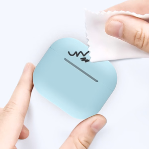 AirPods dėklas silikoninis minkštas ausinėms mėlynas (C)