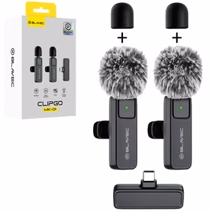 Blavec MK-01 ClipGo prisegami mikrofonai, 2 vnt., USB-C (LMMK01-B) (spalva: juoda)