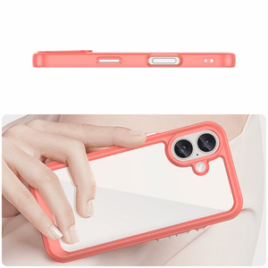 Outer Space dėklas telefonui su geliniu rėmeliu iPhone 16 Plus - raudonas