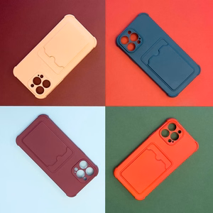 Kortelių šarvuotas dėklas telefonui Samsung Galaxy A32 4G kortelių piniginė silikoninis šarvuotas dėklas oro pagalvė raudona