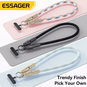 USB Laidas Essager Rope juodas 60W Type-C / Type-C 30cm