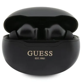 Guess GUTWST50EK TWS Bluetooth ausinės + įkrovimo stotelė - juodos Classic EST