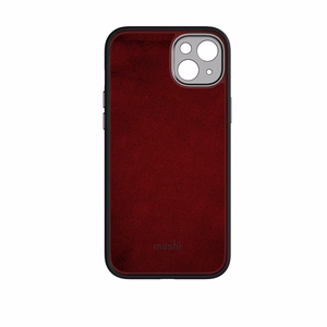 Moshi Napa dėklas, skirtas iPhone 14 Plus, suderinamas su MagSafe, veganiškos odos, „Midnight Black“ spalvos
