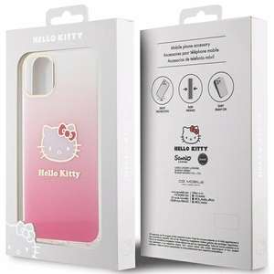 Hello Kitty IML Gradient Electrop Kitty Head dėklas telefonui iPhone 11 / XR - rožinis