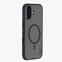 Nillkin Super Frosted Shield Pro Magnetinis dėklas telefonui suderinamas su MagSafe iPhone 17 - permatomas juodas