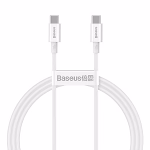 Kabelis Baseus Superior iš Type-C į Type-C 100W 1.0m baltas CATYS-B02