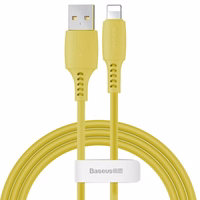 USB kabelis Baseus "Colorful" geltonas "Lightning" 120cm