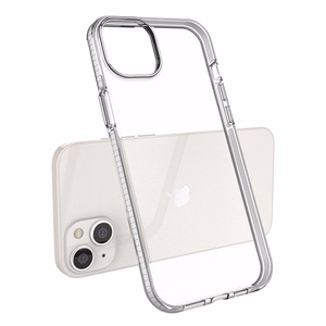 Spring Case dėklas telefonui iPhone 14 Plus silikoninis dėklas su rėmeliu juodas