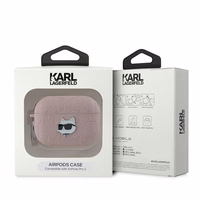 Karl Lagerfeld Monogram Choupette Head dėklas AirPods Pro 2 - rožinis