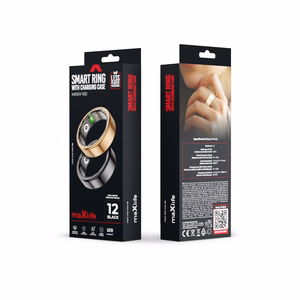 Išmanusis žiedas Maxlife MXSR-100 juodas (9 dydis/19.1 mm)