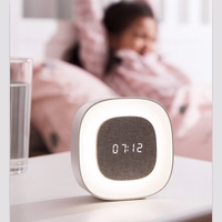 Alarm clock with Night Light LED PURE FNL-03 BJORN baltas square Forever Light