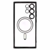 Dėklas telefonui metalinis magnetinis Samsung Galaxy S24 juodas