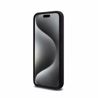 Karl Lagerfeld silikoninis Choupette Head magnetinis dėklas telefonui iPhone 15 Pro - juodas