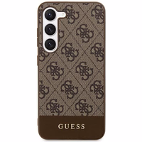 Guess 4G Stripe Collection dėklas telefonui Samsung Galaxy S24+ - rudas