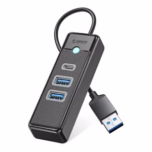 Orico PWC2U-U3 3 prievadų USB šakotuvas 2x USB-A 3.0 1x USB-C 3.0 1.8m - juoda
