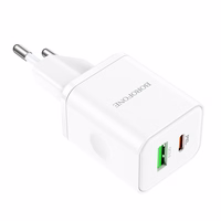 Įkroviklis Borofone BN7 20W USB-C/USB-A baltas