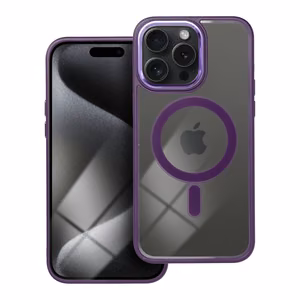 Case for iPhone 15 PRO MAX Color Edge Mag Cover compatible with MagSafe purple
