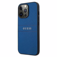 Guess Saffiano dirželis dėklas telefonui iPhone 13 Pro Max 6.7" - mėlynas