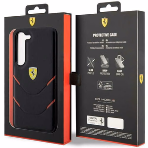 Ferrari FEHCS23SPBAK S23 S911 - juodas kietas dėklas Hot Stamp Lines