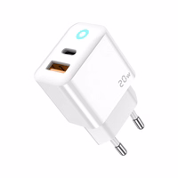 JELLICO tinklinis įkroviklis EU11 PD 20W 1xUSB-C + 1xUSB QC3.0 Baltas