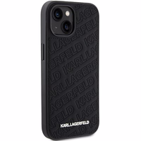 Karl Lagerfeld Quilted K Pattern dėklas telefonui iPhone 15 Plus / 14 Plus - juodas