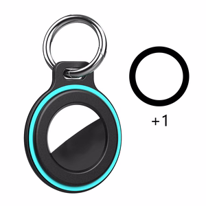 Airtag case with spring buckle, set of 2 - black