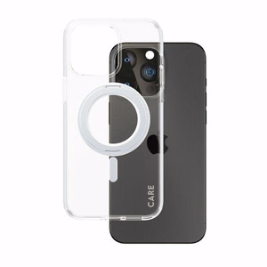 CARE by PanzerGlass dėklas telefonui su stovu MagSafe iPhone 15 Pro Max - sidabrinis