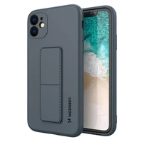 Wozinsky Kickstand Case silikoninis dėklas su stovu iPhone 11 Pro Max tamsiai mėlyna