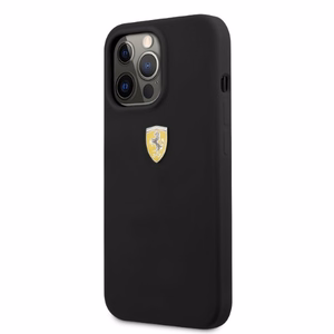 Ferrari FESSIHMP13XBK iPhone 13 Pro Max 6.7 kietasis dėklas silikoninis MagSafe, juodas