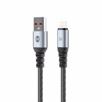Forever Braix laidas USB - Lightning 1,0 m 3A juodas
