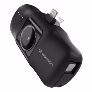 Внешний аккумулятор Wozinsky "WF16-YLS" чёрный (беспроводная зарядка 15W) + встроенный разъём Type-C