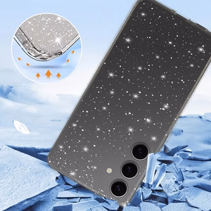 Kristalinis blizgus dėklas Samsung Galaxy M34 5G Sidabrinis