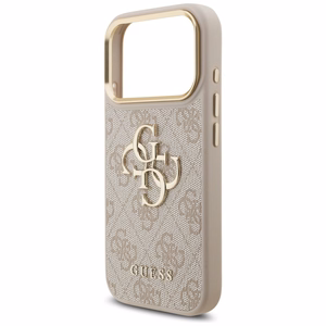 Guess 4G Big 4G Classic Logo Big Strap Metal Buttons dėklas iPhone 17 Pro Max (m) - rožinis