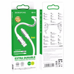Borofone Kabelis BX82 Bountiful - USB į Micro USB - 2,4A 1 metras baltas