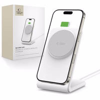 "Tech-Protect QI15W-A38 MagSafe" belaidis įkroviklis - baltas