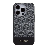 Guess GCube Stripes Magnetinis dėklas telefonui iPhone 15 Pro Max - juodas