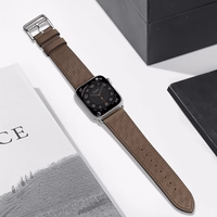 Odinis dirželis Apple Watch 38 / 40 / 41 mm apyrankė – tamsiai rudas