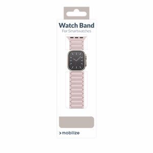 Mobilize silikoninis laikrodžio dirželis - magnetinis - Apple 38/40/41mm - rožinis