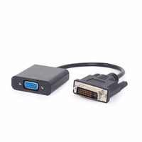 Gembird A-DVID-VGAF-01 vaizdo kabelio adapteris 0,2 m DVI-D VGA (D-Sub) Juoda