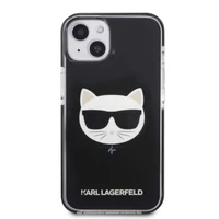Karl Lagerfeld KLHCP13MTPECK iPhone 13 6.1" kietas dėklas juodas/juodas Choupette Galva