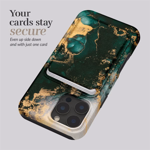 MIO Green Marble Magsafe dėklas su kortelių laikikliu