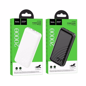 Išorinė baterija POWER BANK Hoco J123A 20000mAh (2xUSB; 1xType-C) juoda