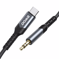 BWOO Kabelis AUX 3.5mm - USB-C BO-AUX066 juodas